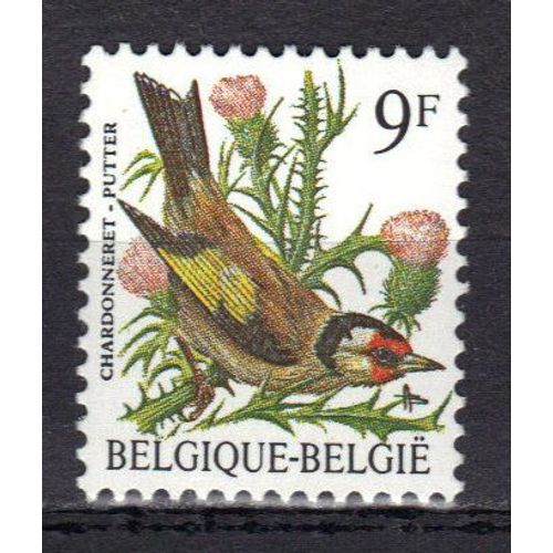 Belgique 1985 : Oiseau : Chardonneret - Timbre 9 F. Multicolore Neuf **