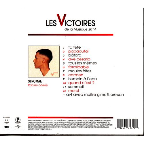 Racine carrée Edition Victoires de la musique 2014 Rakuten