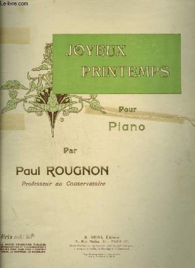 Joyeux Printemps Pour Piano Art Et Culture Rakuten