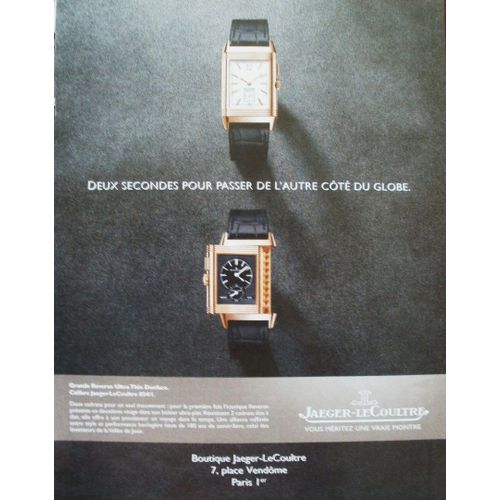 Publicité Ancienne (Novembre 2013) Pour La Montre Grande Reverso Ultra Thin Duoface - Calibre Jaeger - Lecoultre 854/1