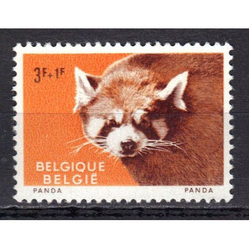 Belgique 1961 : Animal Du Jardin Zoologique D'anvers : Panda - Timbre 3 F. + 1 F. Brun-Rouge Et Jaune Neuf **