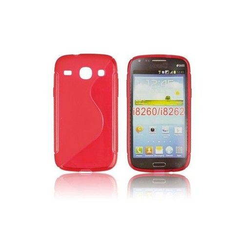 Coque Arrière En Gel Silicone Rouge Pour Samsung Galaxy Core Plus