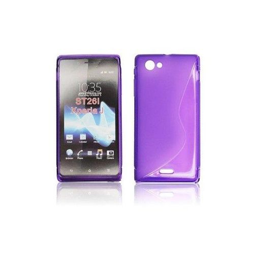 Coque Arrière En Gel Silicone Violet Pour Sony Xperia J