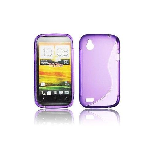 Coque Arrière En Gel Silicone Violet Pour Htc Desire X