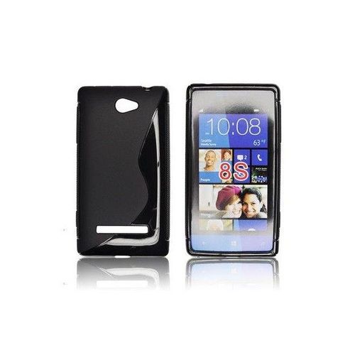 Coque Arrière En Gel Silicone Noir Pour Htc Windows Phone 8s
