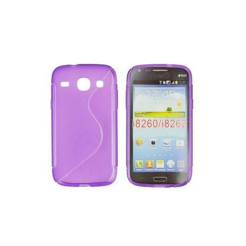 Coque Arrière En Gel Silicone Violet Pour Samsung Galaxy Core Plus