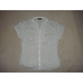 Chemisier Manches Courtes Blanc À Pois Burton - Taille 40