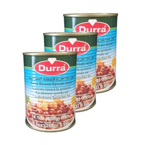 Lot 3x Fève Foul Medammas Recette Syrienne - Boîte 400g