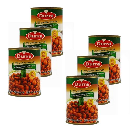 Lot 6x Fève Foul Medammes Au Cumin - Boîte 400g