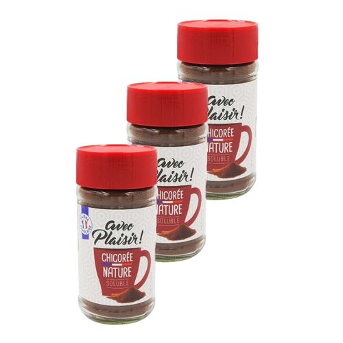 Lot 3x Chicorée Nature Soluble - Pot 100g