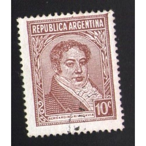 Argentine Oblitération Ronde Used Stamp Bernardino Rivadavia 10c