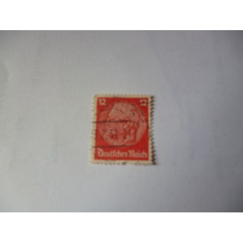 Timbre "Allemagne :Deutsches Reich : Von Hindenburg".12.1937.