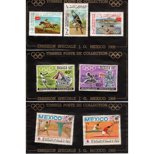 Lot De 26 Timbres J.O. Mexico Divers Pays