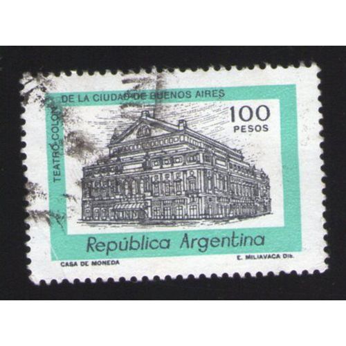 Argentine Oblitéré Used Stamp Teatro Colon De La Ciudad De Buenos Aires