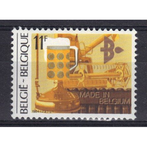 Belgique 1984 : Exportations Belges : Agro-Industrie - Timbre 11 F. Multicolore Neuf **