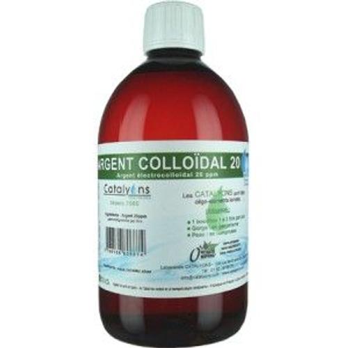 Argent Colloïdal Liquide 20 Ppm Ionisé 500ml - Laboratoire Catalyons 