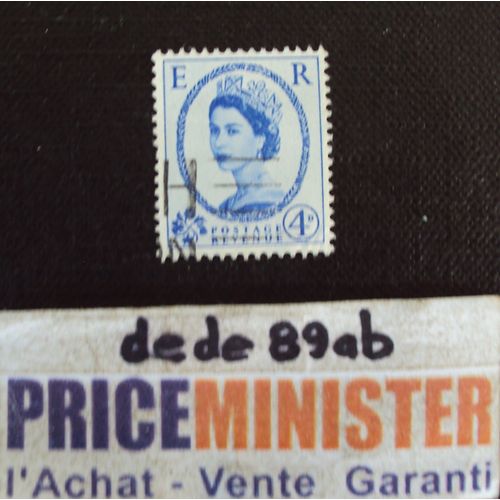 Royaume-Uni..  4 D La Reine Elisabeth I I (Type Wilding) Oblitéré.