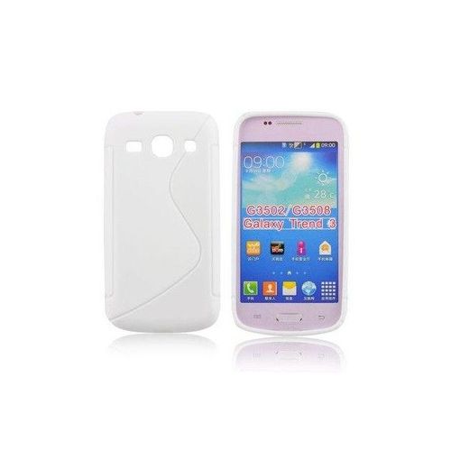 Coque Arrière En Gel Silicone Blanc Pour Samsung Galaxy Core Plus