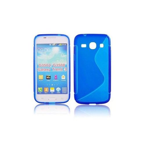 Coque Arrière En Gel Silicone Bleu Pour Samsung Galaxy Core Plus