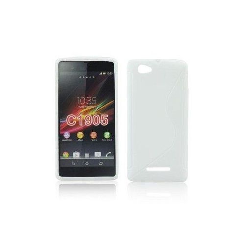 Coque Arrière En Gel Silicone Blanc Pour Sony Xperia M