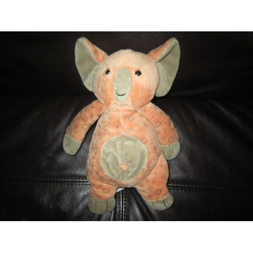 Doudou Koala Abricot Saumon Orange Gris Tcf Tout Compte Fait