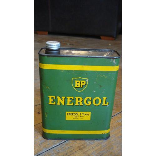 Ancien Bidon 2l Huile Bp Energol 2 Temps,Vintage.