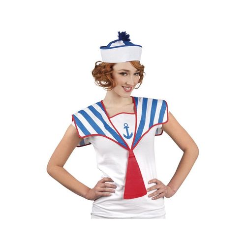 Bob Marin Bleu Et Blanc Avec Pompon