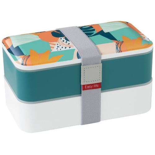 Lunch Box Vert 2 Compartiments 2x60cl + Couverts