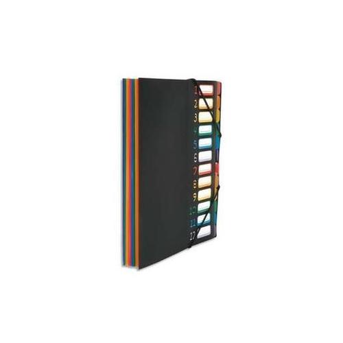 Viquel Trieur Vertical Rainbow 12 Compartiments À Soufflet En Polypro 5/10, Noir