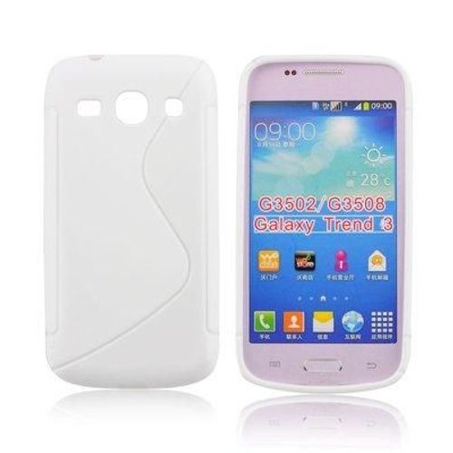 Coque Arrière En Gel Silicone Blanc Pour Samsung Galaxy Core Plus