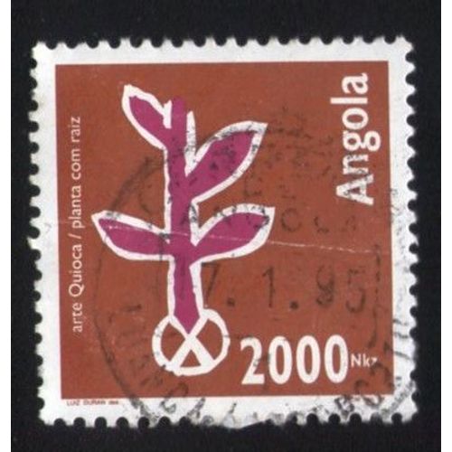 Angola 1994 Oblitération Ronde Used Stamp Arte Quioca Planta Com Raiz Plante Avec Racine