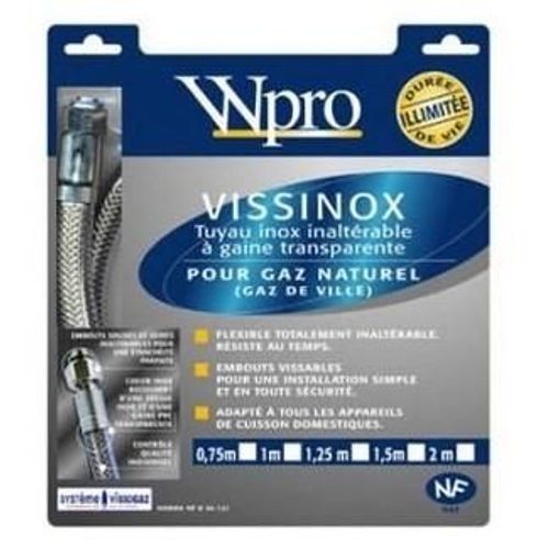 Flexible VISSINOX gaz naturel long. 1m durée de vie illimitée Accessoires et entretien (481281729747 )