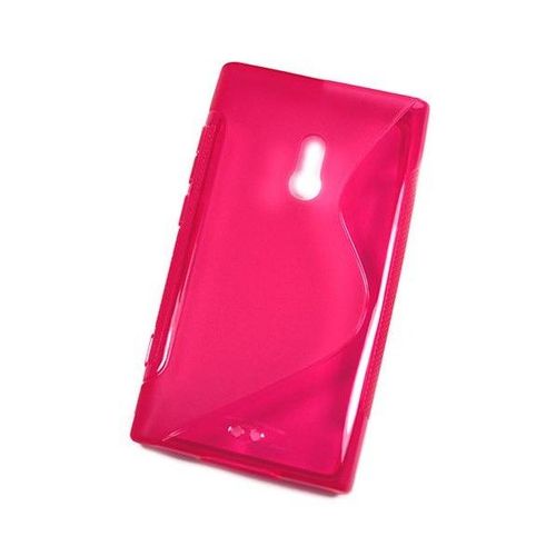Housse Silicone Noire S Line Rose Pour Nokia Lumia 800