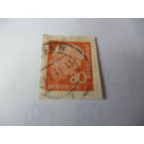 Timbre "Allemagne ::Deutsche Bundespost : 80." 1961.