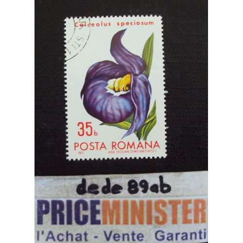 Roumanie..  35b Posta Romana . Fleurs : Calceolus Speciosum . Oblitéré.
