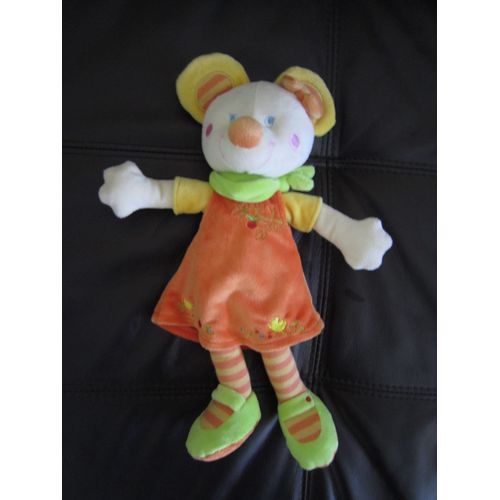 Doudou Souris Orange Mots D'enfants