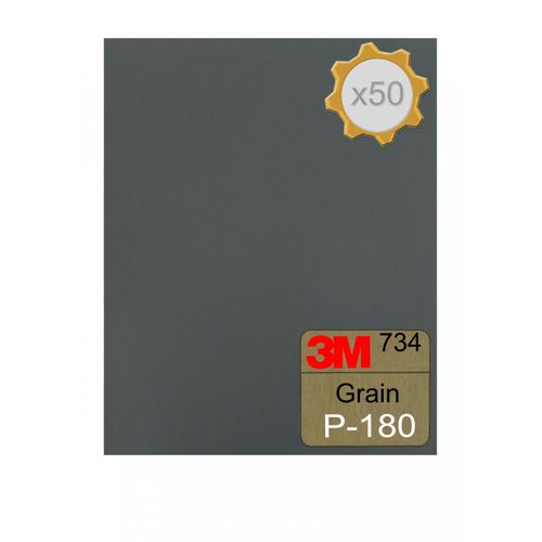 Feuille abrasive 3M 734 à l'eau 230x280 Grain 180 x 50