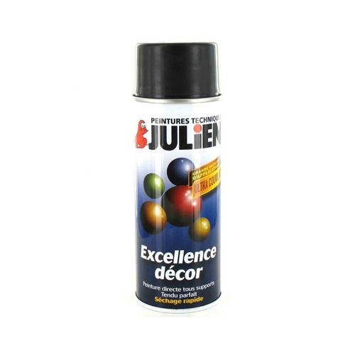 Peinture aérosol Julien noir brillant 400ml
