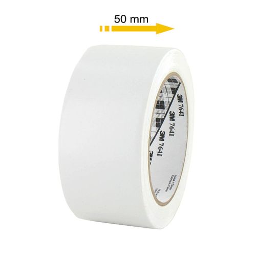 Ruban adhésif vinyle 3M - Blanc - 50mm - 764BL-50