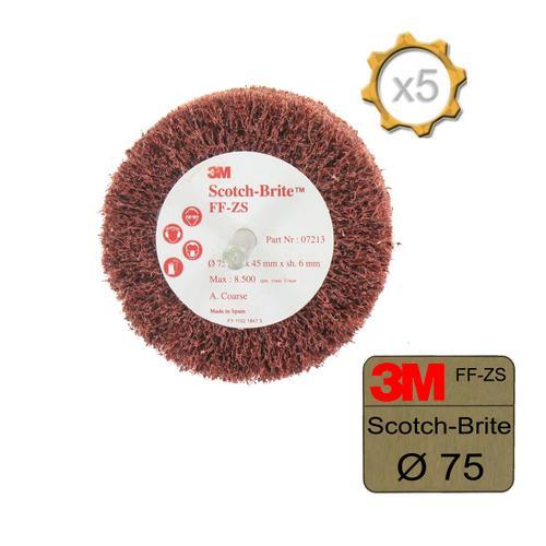 Brosse 3M scotch-brite FF-ZS coarse diamètre 75 mm x 5