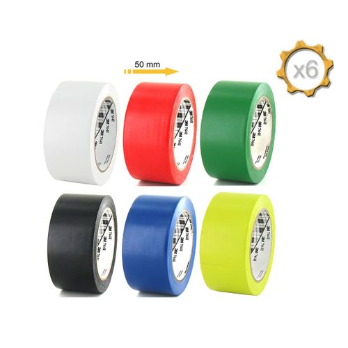 Pack 6 couleurs de rubans adhésifs 3M - 50mm