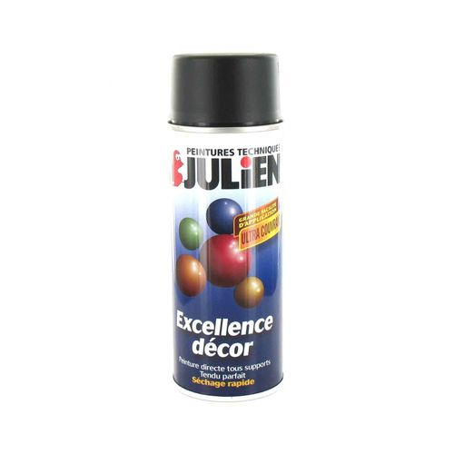 Peinture aérosol Julien noir satine 400ml