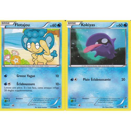 Lot De 2 Cartes Pokemon - Kokiyas - 31/146 + Flotajou - 37/146 - Edition Xy -
