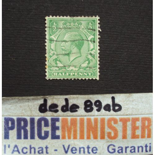 Royaume-Uni..  Half Penny Le Roi George V (1865-1936) Oblitéré.