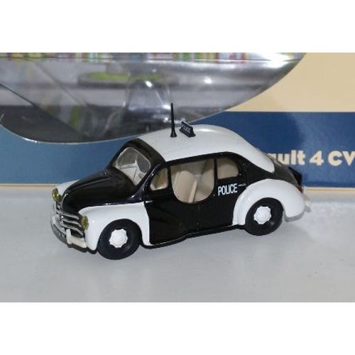Eligor 1/43 Renault 4cv Police Avec Boite Et Fascicule-Eligor