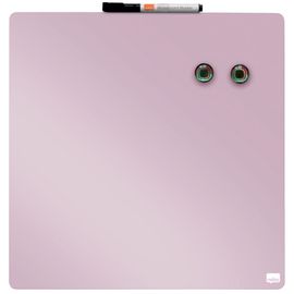 Nobo, Mini Tableau Magnétique Sans Cadre, Format Carré, Effaçable À Sec, Fixations Murales, 360 X 360 Mm, Rose