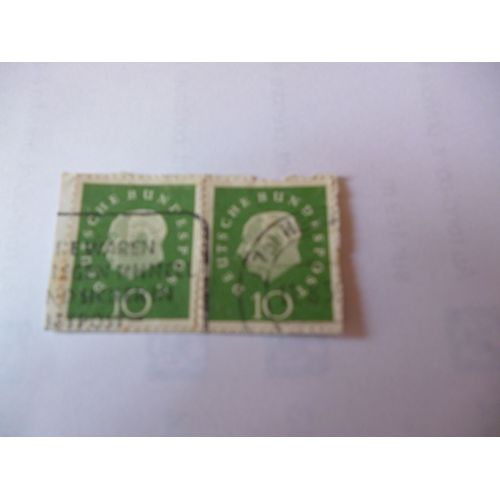Timbre "Allemagne ::Deutsche Bundespost : 2 X 10."