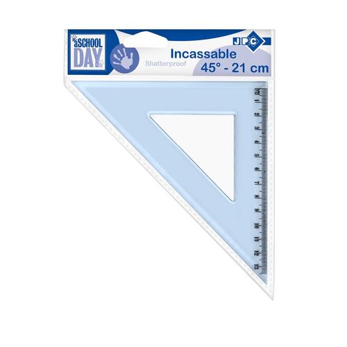 Jpc Creations Equerre Plastique Incassable 45° 24 Cm