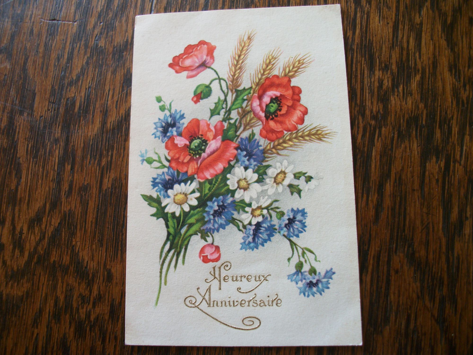 Bouquet De Coquelicots Et Bleuets Carte Postale Rakuten