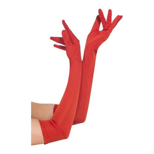 Longs Gants Rouges De 52cm Taille : Taille Unique